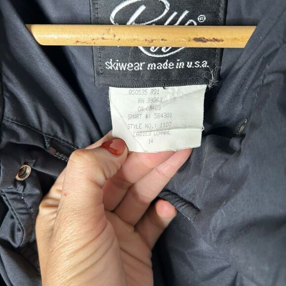 Vintage Roffe Black Ski Jacket Women's Size 14 Snowboard All weather warm - Picture 6 of 11